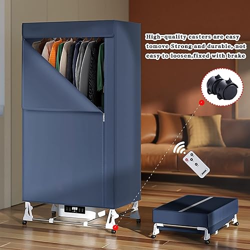 Miniatura 4 de FUSKANG Secadora de ropa eléctrica de 2000 W, secadora de ropa portátil, secadora de ropa eléctrica, secadora de ropa impermeable de gran capacidad