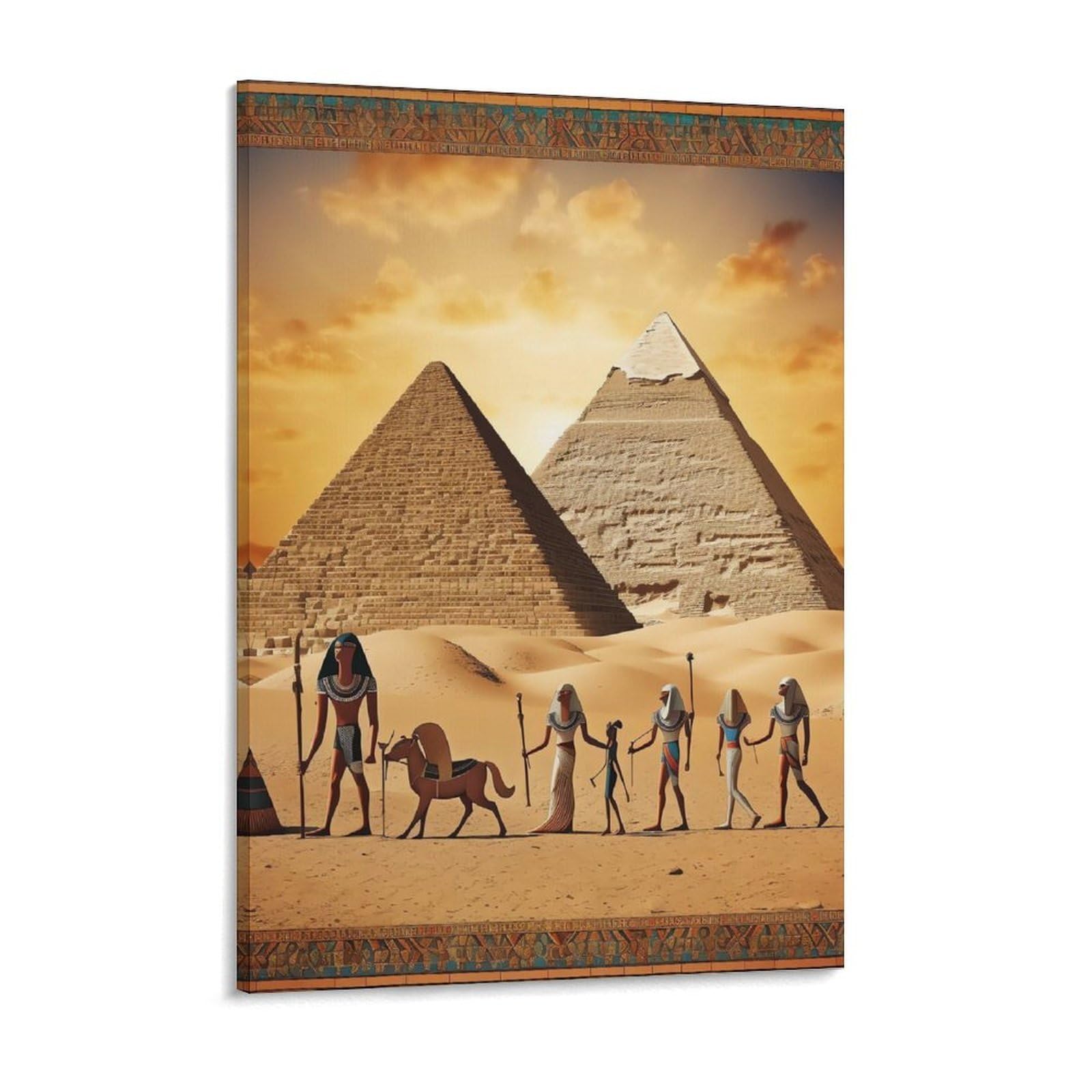 NTVOWPZO Ancient Egypt Canvas Wall Art for Bedroom 18x24inch Canvas Prints Artwork for Walls Modern Picture Artwork Painting for Living Room Aesthetic Wall Paintings for Bathroom Kitchen Office Decor