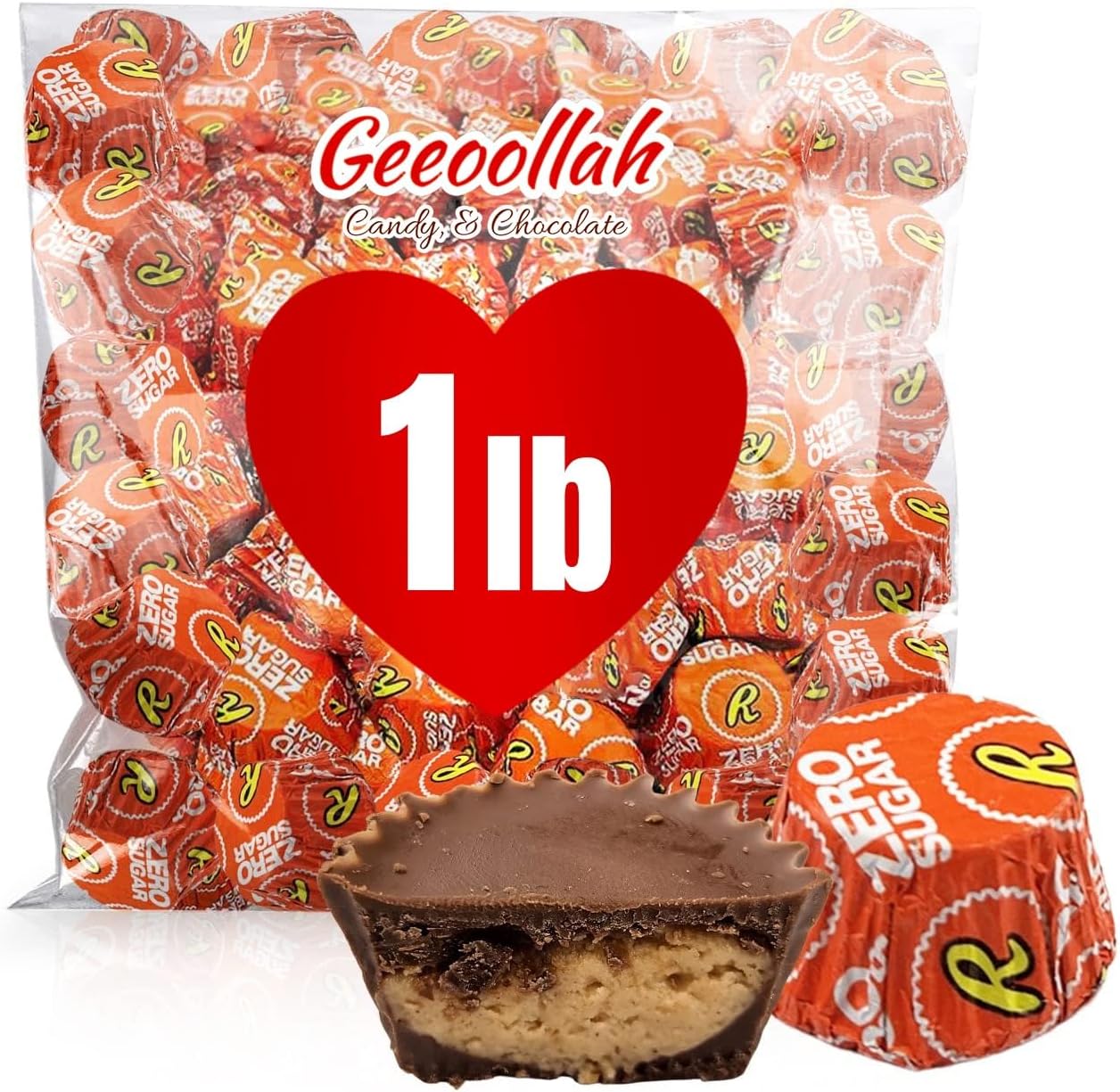 GEEOOLLAH Zero Sugar Miniatures Chocolate Peanut Butter