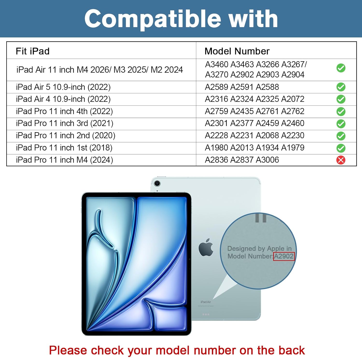 ProCase for iPad Air 11-inch M4 2026/ M3 2025/ M2 2024/ Air 5th / 4th Gen 10.9"/ iPad Pro 11" 4th/3rd/2nd/1st Gen, Heavy Duty Shockproof Cover with Hand Strap 360 Degree Rotatable Kickstand -Purple