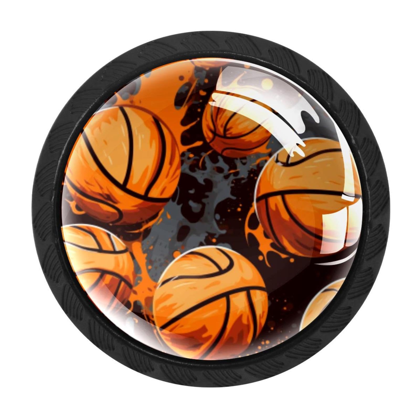 Chenzzzz Multicolored 03 Basketball Drawer Knobs Pull Handle Crystal Glass Circle Shape Cabinet Drawer Pulls Cupboard Knobs With Screws For Kitchen Cupboard Dresser Wardrobe Etc