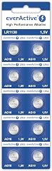 everActive AG10 1,5 V, 10 x baterie alkaliczne, Mini, G10 LR1130 LR54, trwałość 5 lat, 10 sztuk – 1 opakowanie blistrowe