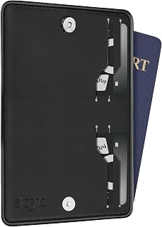Minimalist Passport Holder, Foldable Slim Passport Wallet. Leather Passport Case Passport Cover with RFID Blocking Linning for Men and Women