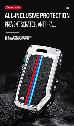 Miniatura 8 de ontto Funda para llavero Kia Flip plegable con control remoto de metal para llave de coche, Negro -