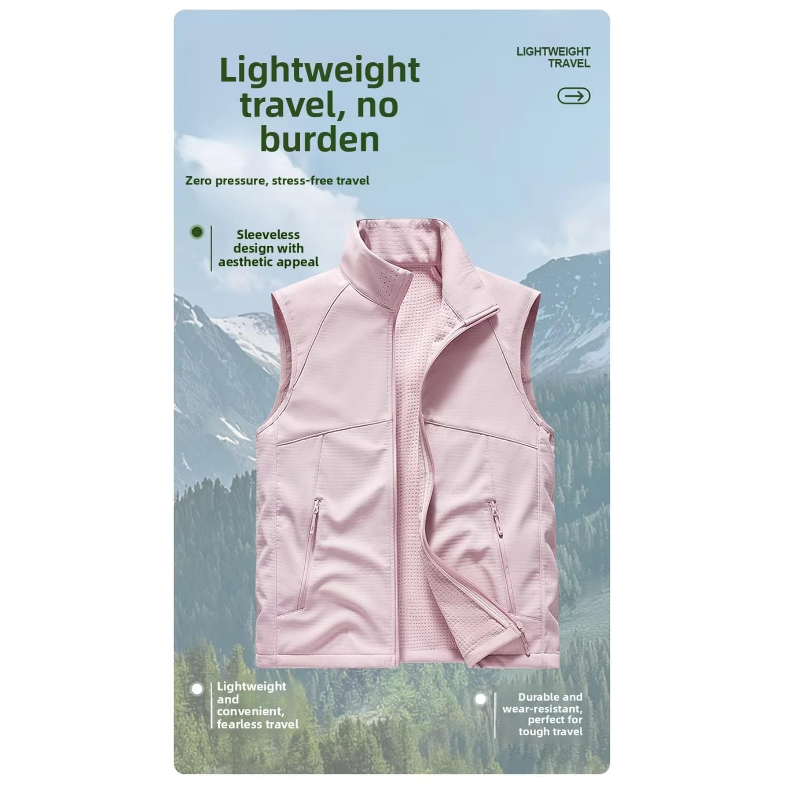 Gilet Softshell Unisex Traspirante per Corsa e Sport | Uso Esterno, Gilet Primavera Autunno, Antivento, Casual da Esterno, Lento Traspirante