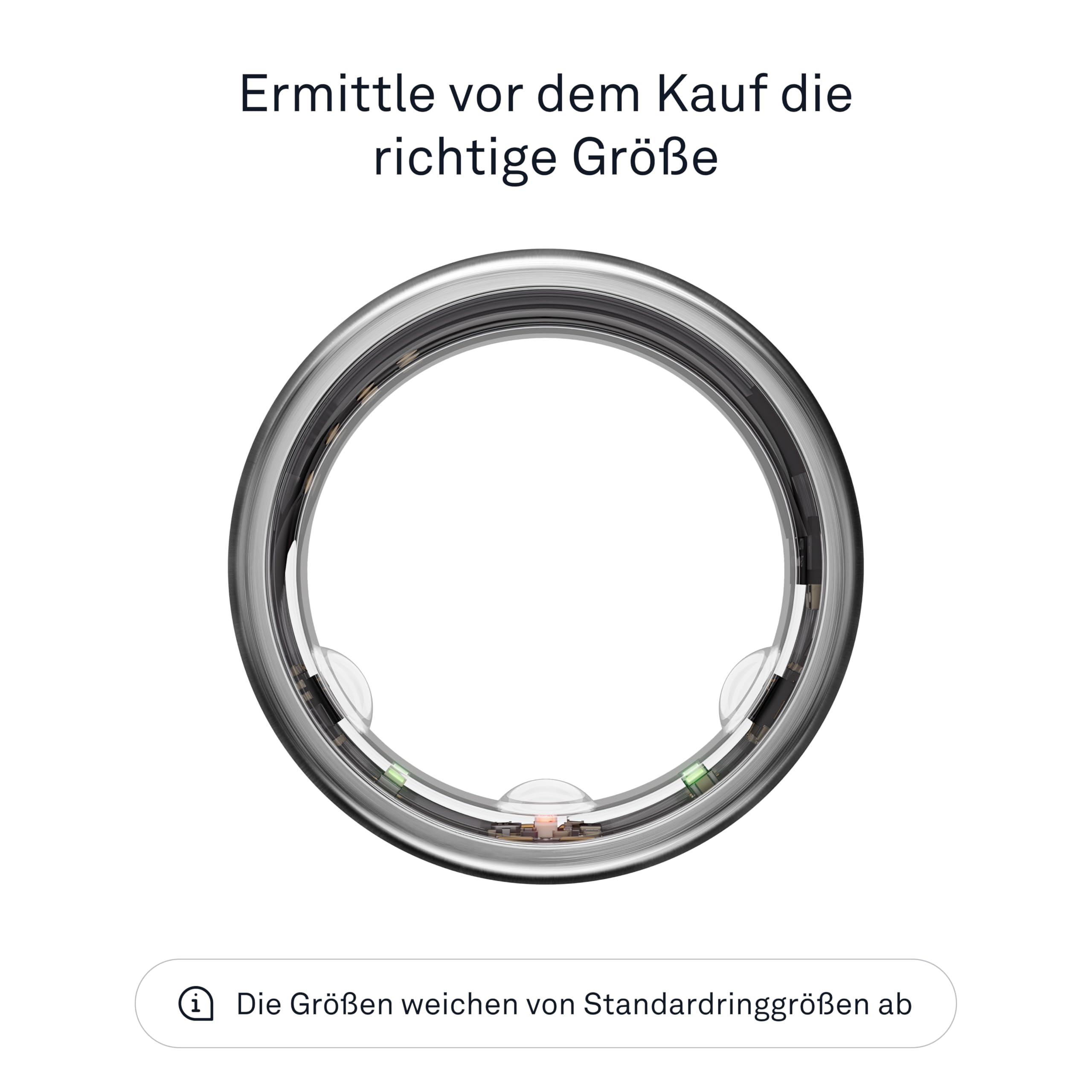 Oura Gen3 Horizon Smart-Ring - Größe 13, Brushed Titanium | Wearable für Schlaf-, Herzfrequenz- und Fitnesstracking - Bis zu 7 Tage Akkulaufzeit - iOS/Android - Bestimme Deine Größe vor dem Kauf