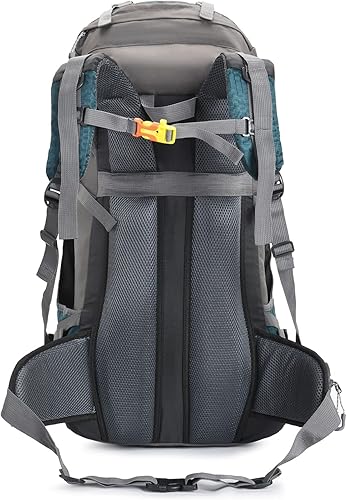 Miniatura 9 de Mochila de senderismo ligera impermeable de 60 L con cubierta de lluvia, mochila deportiva para viajes al aire libre para escalar, campamento, viajes