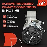 Vista 7 de A-Premium Compresor de aire acondicionado con embrague compatible con Mazda MX5 Miata 2.0L 2006-2015, con polea de 6 ranuras