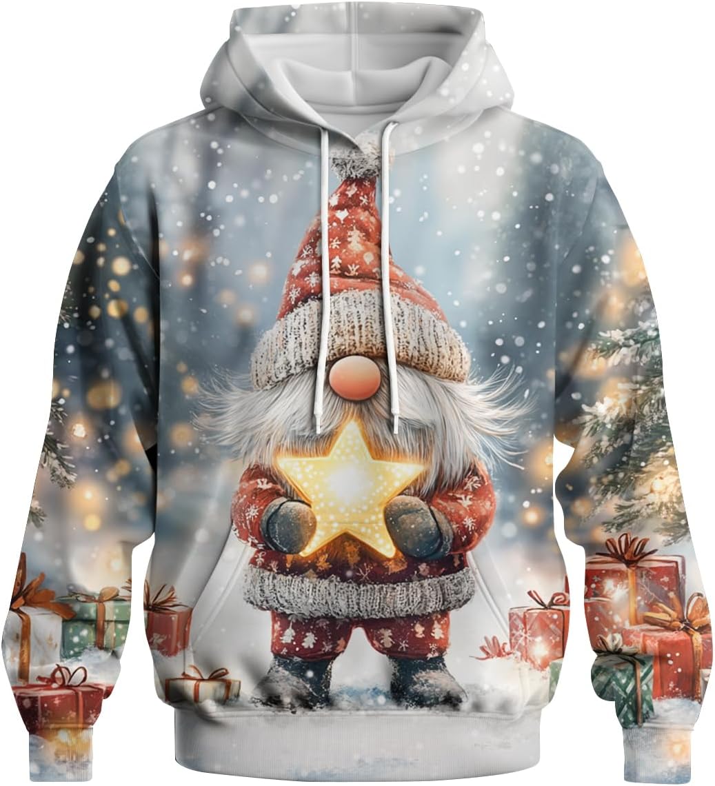 Creative Christmas Hoodies for Men Women Funny Cool Sweatshirt Pullover Long Sleeve