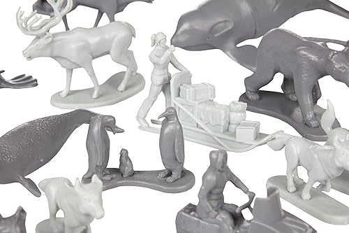 Miniatura 2 de Arctic Animals - Juego de figuras de acción de 48 piezas de mini figuras de animales polares, juego de vida silvestre, incluye osos de juguete,