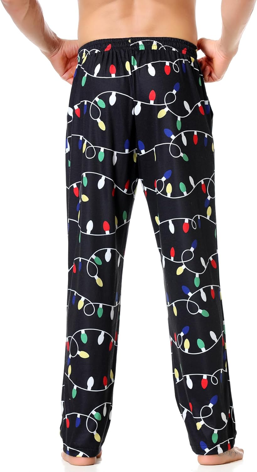 Chrismas Pajama Pants for Men Men's Sleepwear with Ugly Pajama Bottoms - Image 3
