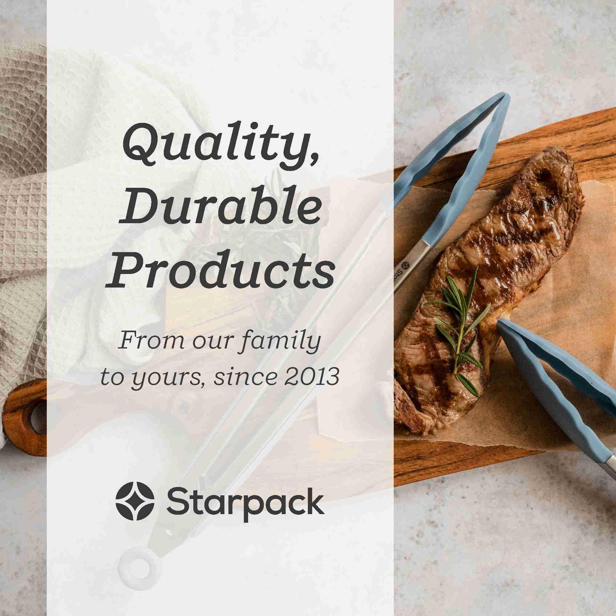 Starpack - Pinze da cucina in silicone "Get a Grip" per cucinare (2 pezzi) - Pinze per barbecue resistenti al calore fino a 315,6 °C - Utensili da cucina in acciaio inox con punte in silicone