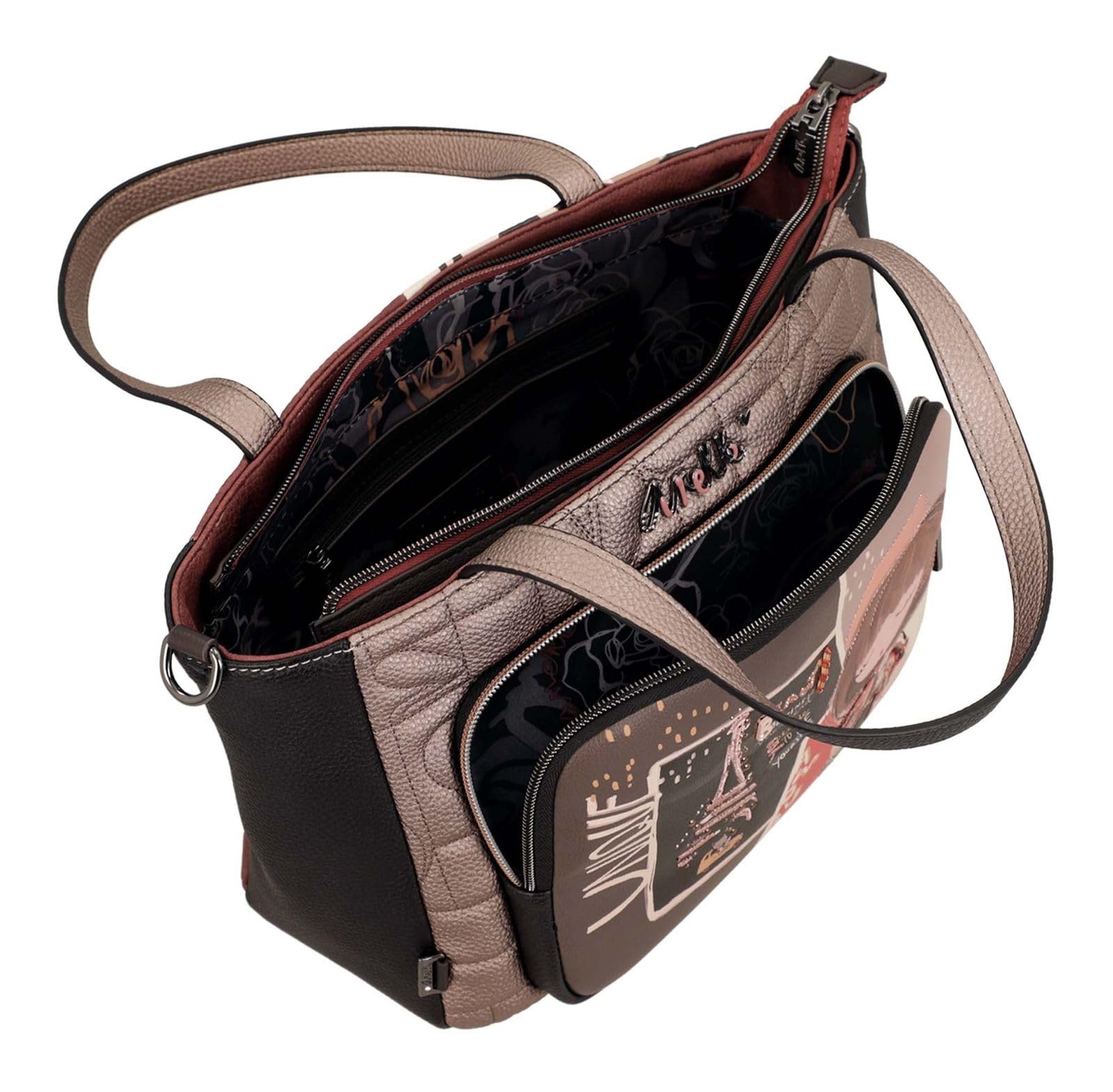 Anekke Bolso de Asa Corta Colección Mademoiselle | Bolso para Mujer con Cierre Cremallera y Varios Compartimentos | Medidas 29x23x10 cm