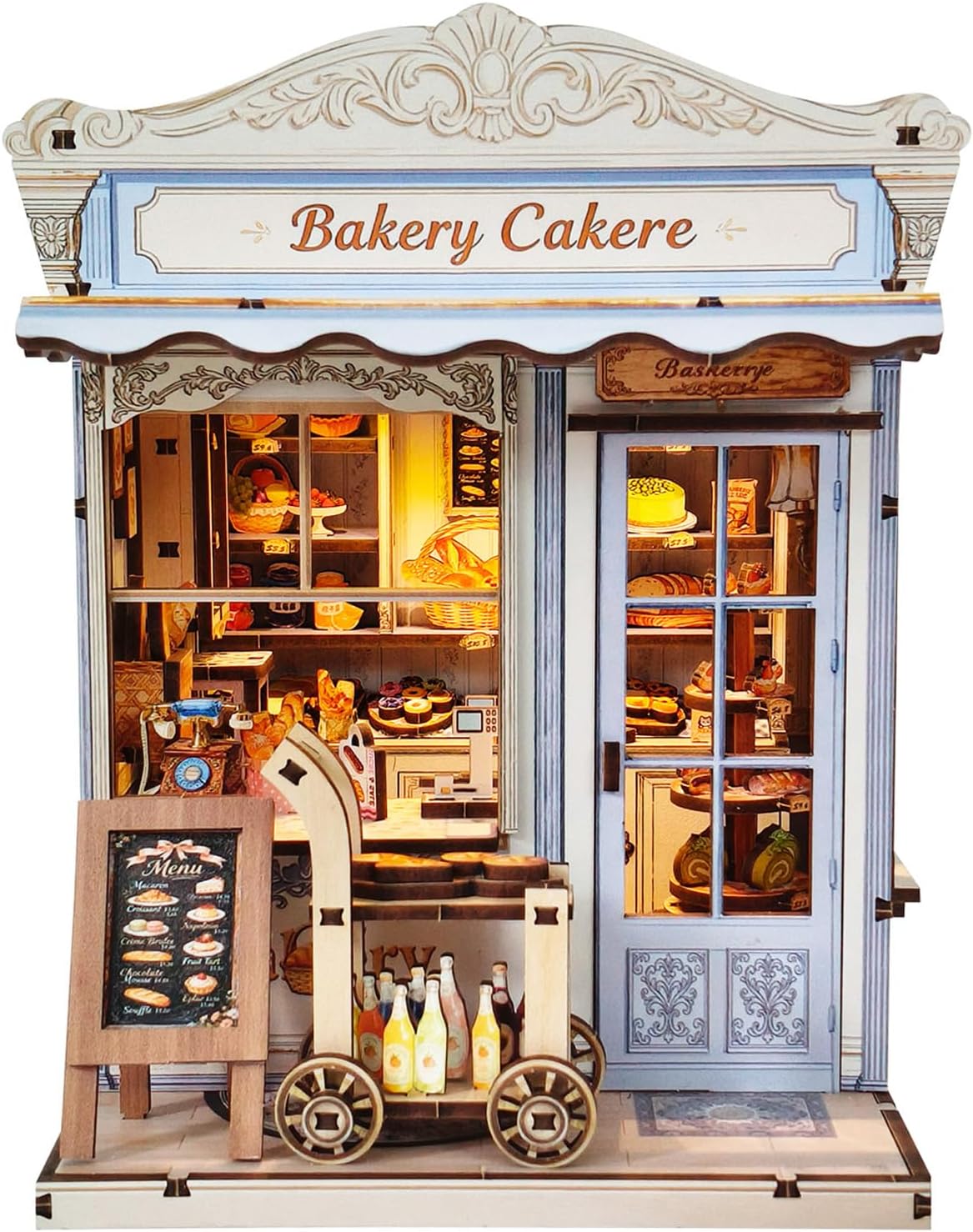 Book Nook Kits for Adults - DIY Miniature Bakery & Patisserie Dollhouse |Cozy 3D Wooden Puzzle, a Thoughtful Gift for Easter,St. Patrick’s Day, Holidays, Family, Friends, Girlfriend&Classmates