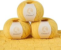 Vista 13 de 100% hilo interior de cachemira mongol, hilo lujoso y suave de 6 capas para tejer a mano y ganchillo (gris claro, 1 bola)