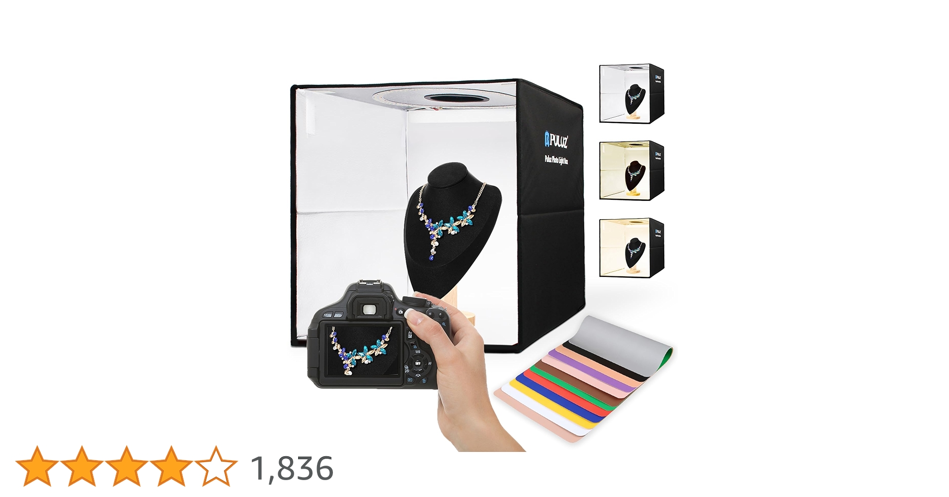 ★美品★PULUZ★撮影ボックス BOX★フォトスタジオ★40cm★LED照明★ Amazon | PULUZ 撮影ボックス 40cm折りたたみ式撮影ブース 物