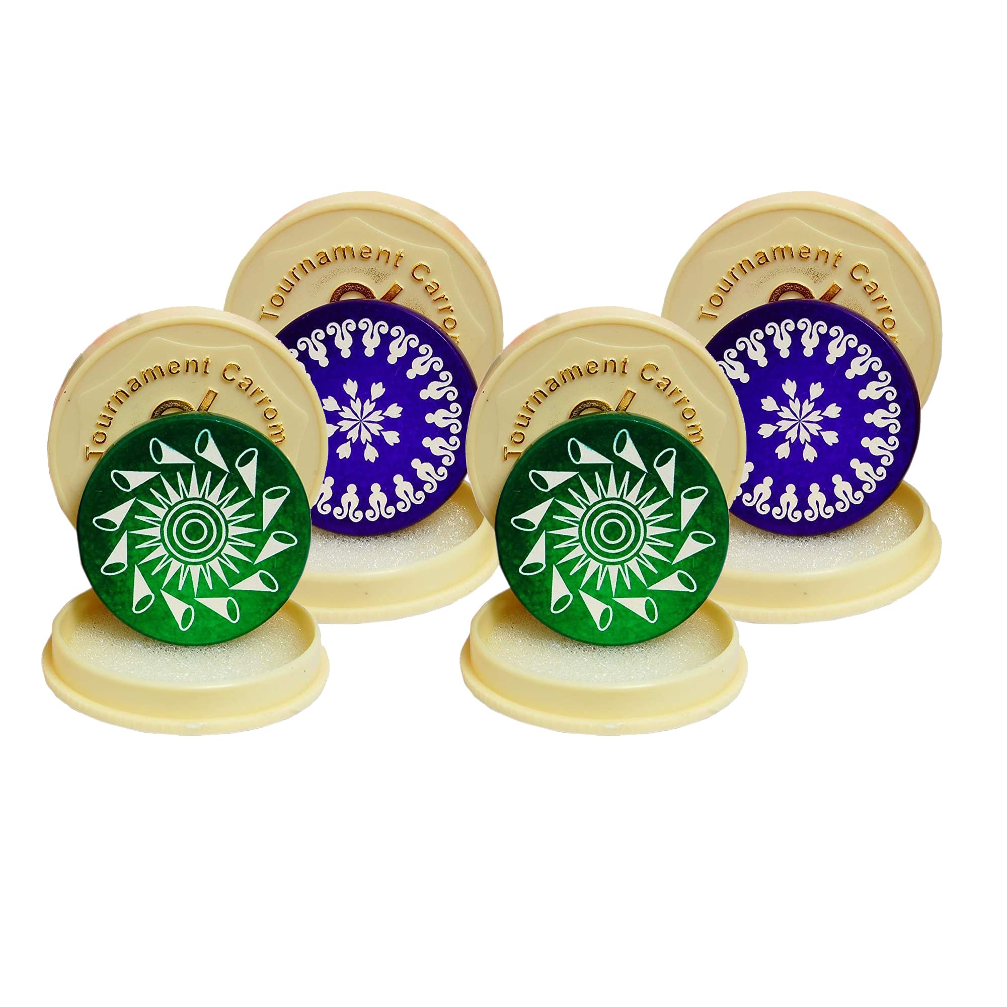REINDEER Carrom Tournament Striker (Smooth Surface) (Excellent Re-Bounce) (Pack of 4)