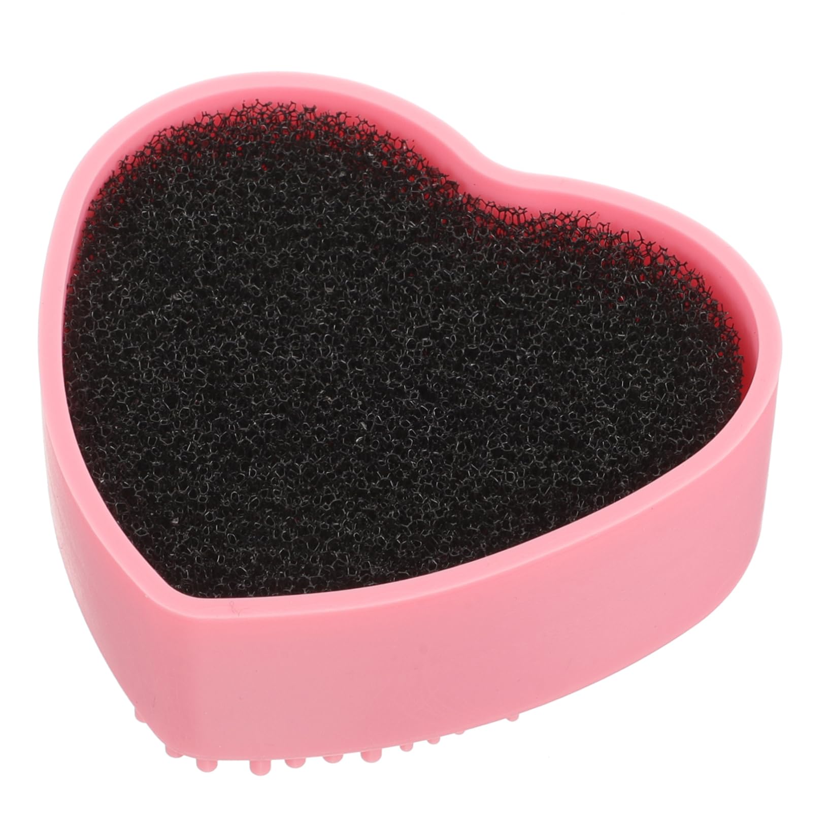 IWOWHERO Makeup Brush Cleaner Box Sponge Makeup Cleaning Dry/wet Reusable Heart Shaped Travel Case
