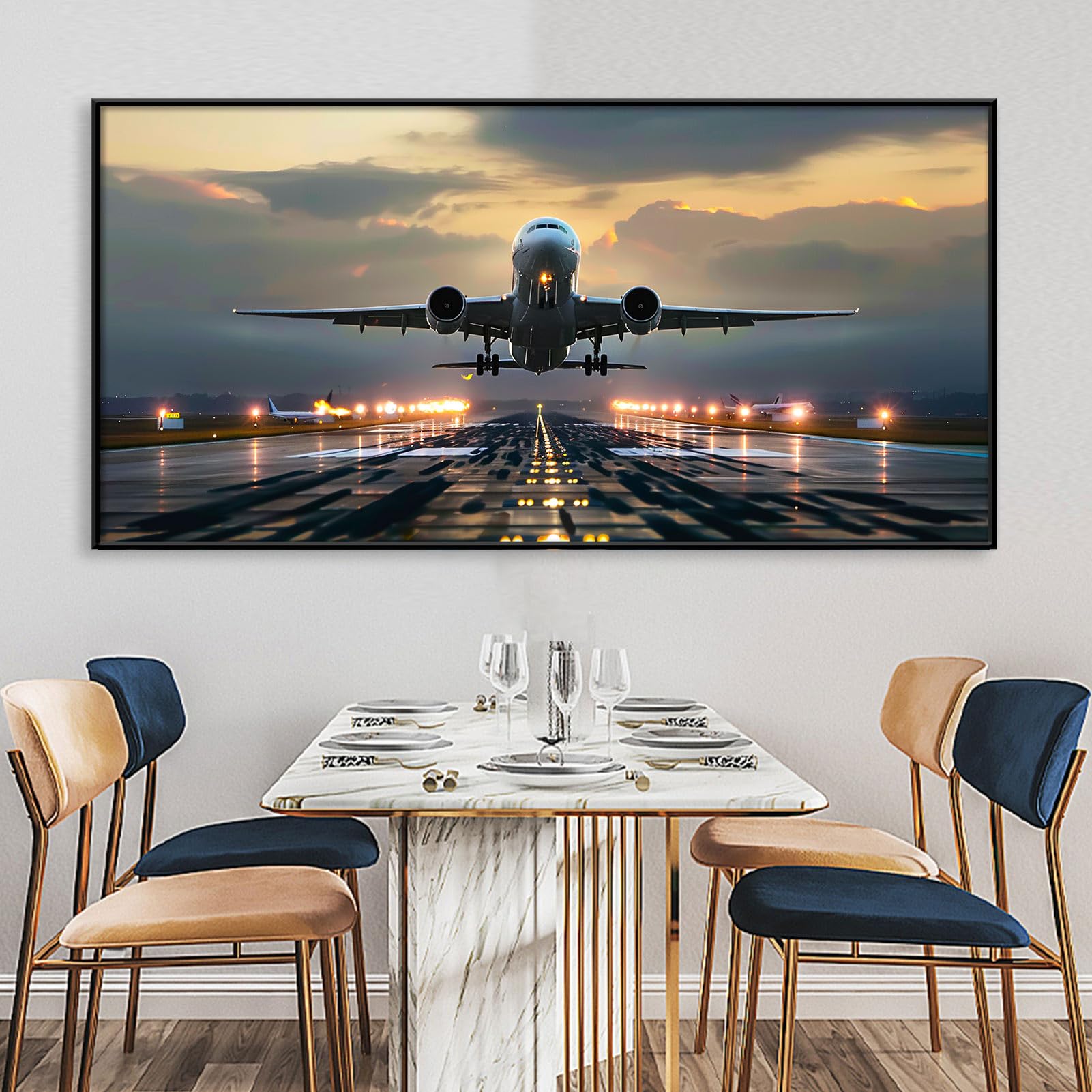 Amazon.com: Airplane Canvas Wall Art, Taking Off, Aircraft