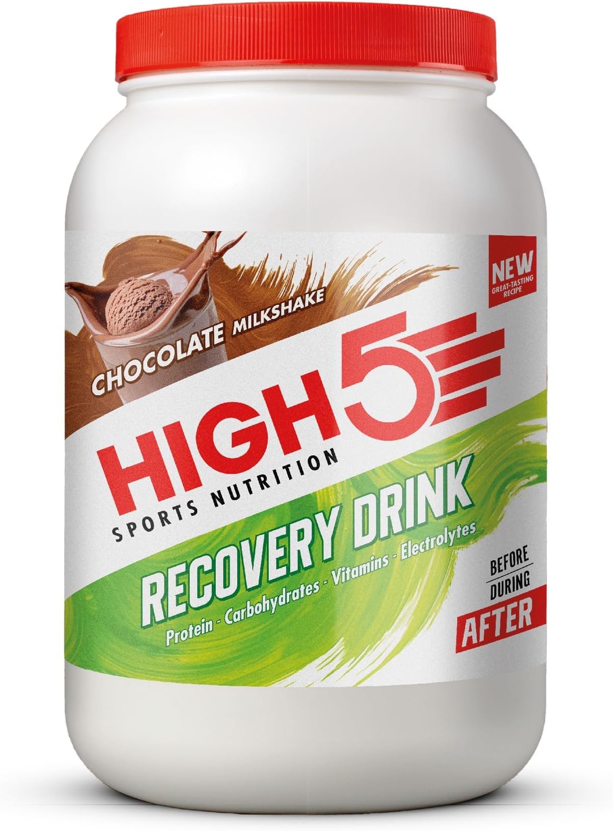 HIGH5 Recovery Drink - Carbohydrate and Whey Protein Powder (20g) for Muscle Recovery with Electrolytes Powder - Fast-Absorbing Post Workout Shake (Chocolate Milkshake, 1.6kg - 32 Servings)