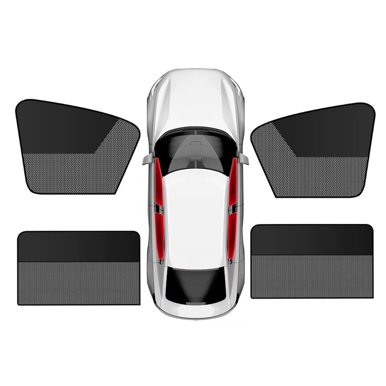 Solo Compatible con Mercedes GLC Coupe 220d 2023 Set de 4 Parasoles Magnéticos para Ventanas Laterales de Coche, Protección UV y Privacidad, Cortinilla Solar, Instalación Rápida