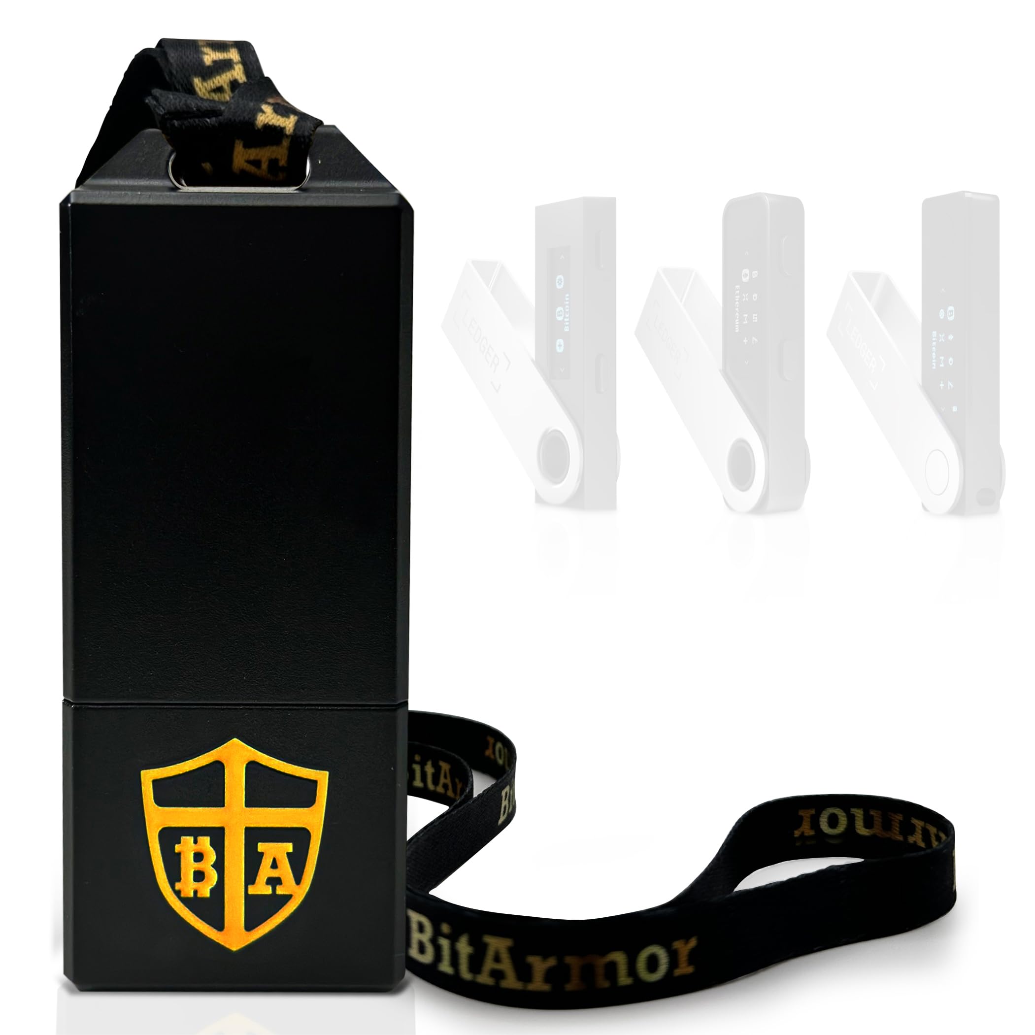 Case - Protective Case for Ledger Nano X, S, S Plus | Water, Fire & Shock Resistant Hardware Crypto Currency Cold Storage Wallet Bitcoin Ethereum Holder | USB Drive, Yubikey (Black)