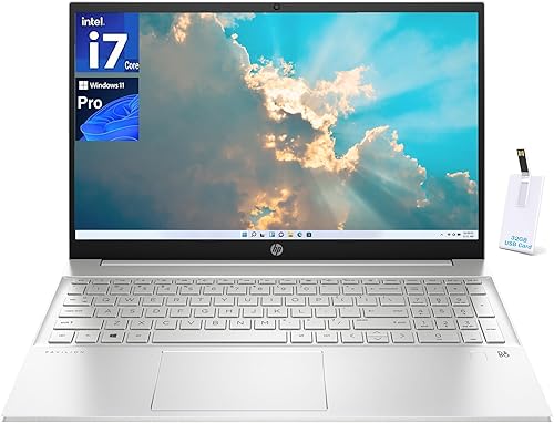 HP Portátil de 15,6 pulgadas, procesador Intel Core i7-1355U, 64 GB de RAM, SSD de 1 TB, pantalla antirreflejo FHD, Bluetooth 5, WIFI6, cámara web,