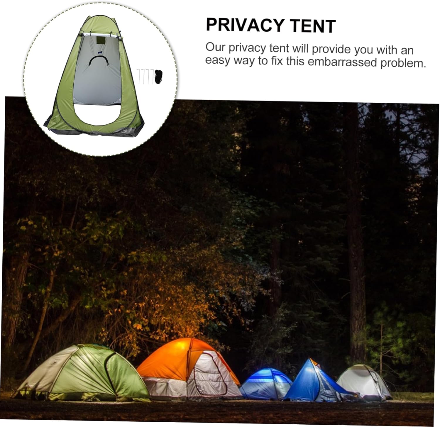 SUPVOX Outdoor Automatic Dressing Tent Convenient Privacy Shower Shelter for Camping Fishing and Traveling Lightweight and Portable Design for Easy Setup