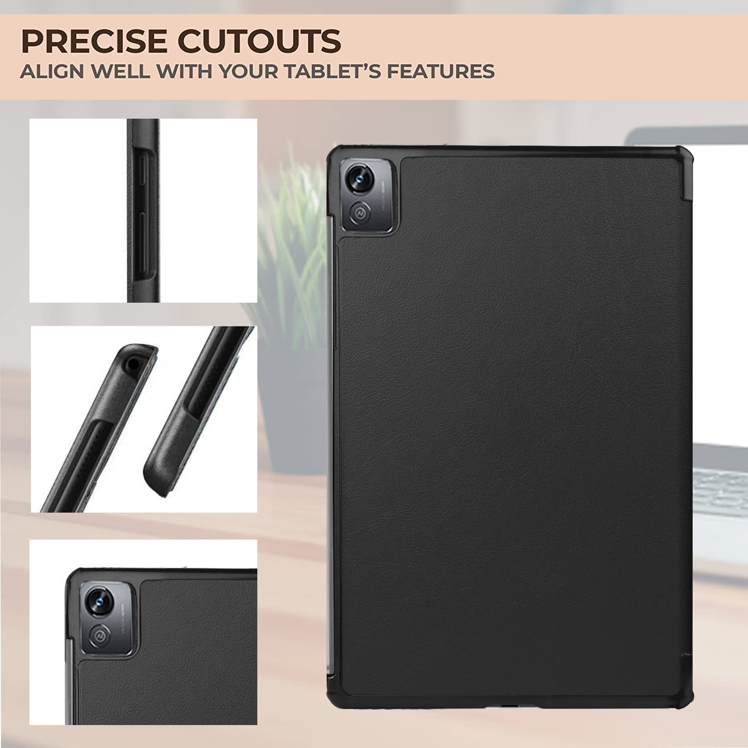 Robustrion Trifold Case Cover for Realme Pad X 11 inch Tablet Cover - Black — Amazon image 5
