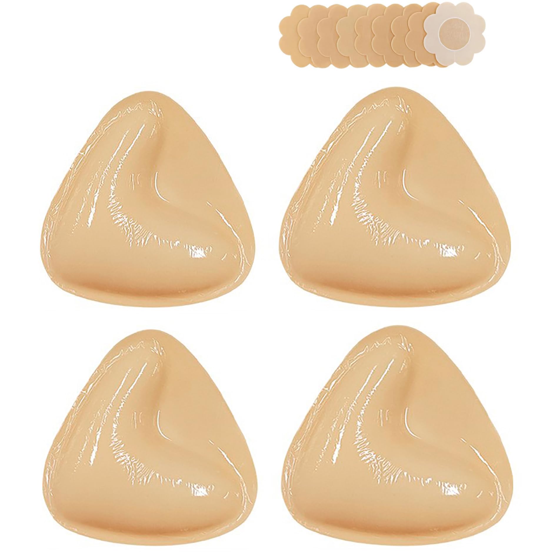 DEPOVOR Ultra Boost Inserts Double-Sided Adhesive Pads Sticky Bikini Padding Inserts for Sports Bra Swimsuit