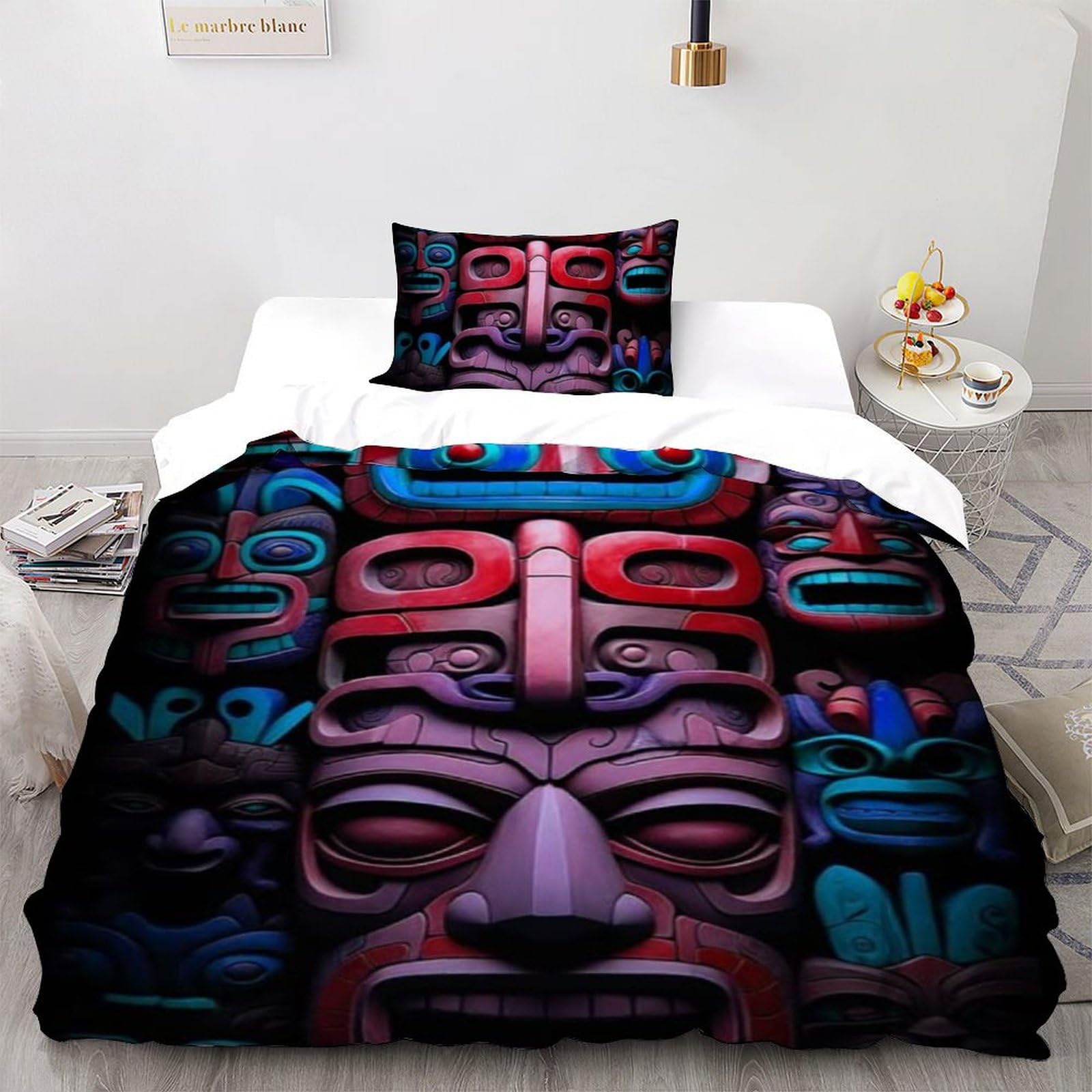 Housse de couette mystérieux microfibre pour lit enfant qui élimine le repassage parure 135x200cm