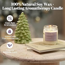 Holiday Scented Candle Gift Set, 6 Pack Natural Soy Candles for Home, Long Lasting Christmas Gifts for Women, Men, Friends & Family, Winter Aromatherapy Candle Set for Relaxing & Home Dcor