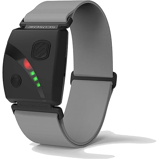 Scosche Rhythm 24 Heart Rate Monitor Armband - Fitness Armband with Dual Band ANT+ & BLE Bluetooth - Waterproof & Dustproof Accurate Heart Rate Monitors with Built-in Memory for Storing Workout Data
