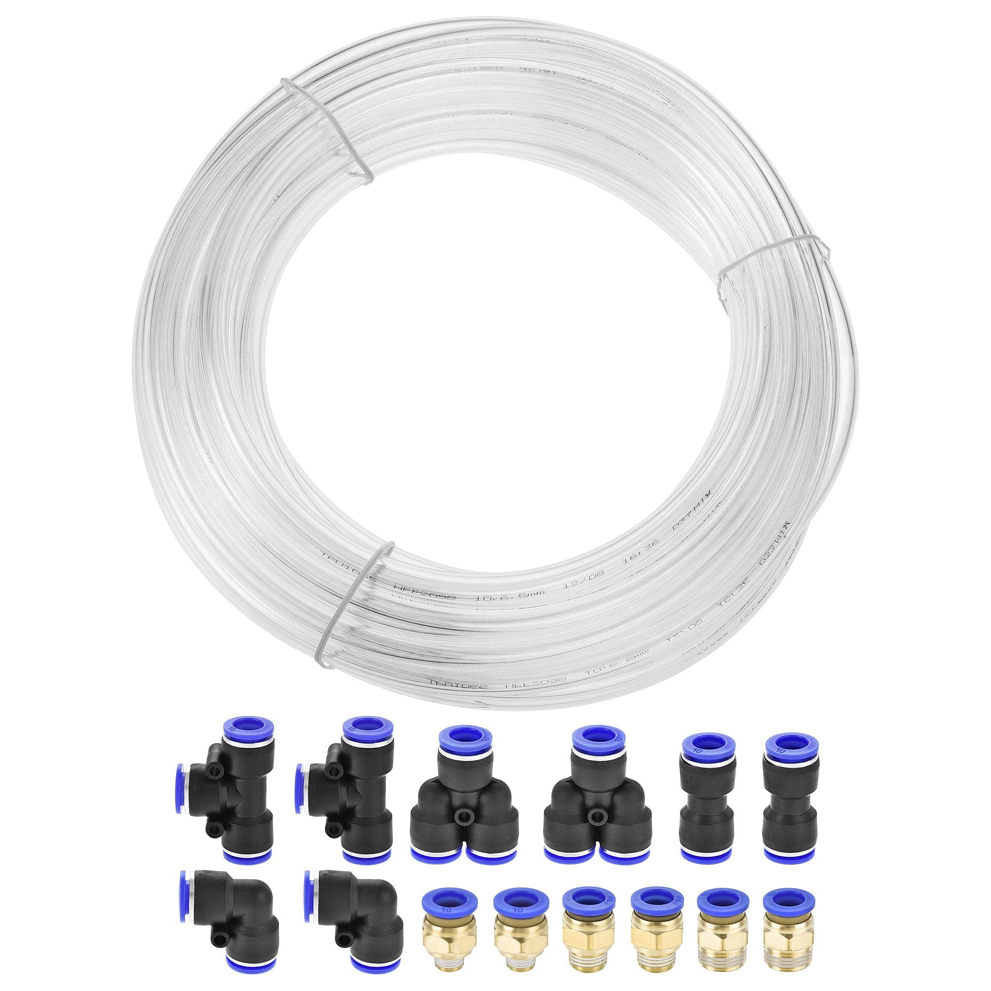 Tuyau pneumatique 10mm anti-pliure pour remplacer un tube d'air usé avec 14 raccords