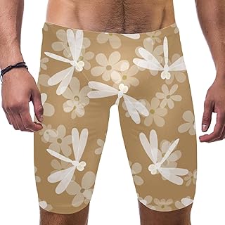 HUI JIN SHOP - Bañador para hombre, diseño de libélula, color marrón claro, Multicolor, 3XL