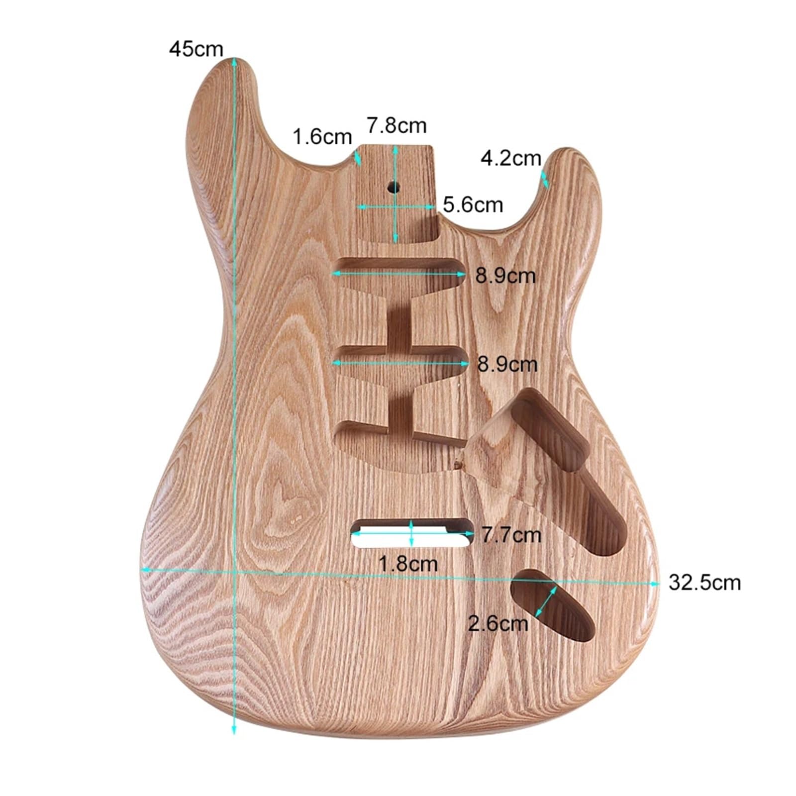 Cuerpo de guitarra eléctrica de madera de fresno, barril de guitarra Natural for guitarra eléctrica Diy