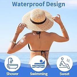 funpatch Libre 2 Sensor Covers, 60Pack Waterproof Freestyle Adhesive Patches for Libre 2 Transparent CGM Sensor Patch Full Cover Latex-Free & Hypoallergenic 14 Days Long Protection, Clear