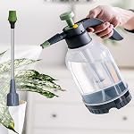 2L Plant Spray Bottle Pump Sprayer Plant Watering Can Hand-Held Misting Spray Bottle with Adjustable Nozzle (Green+Grey)