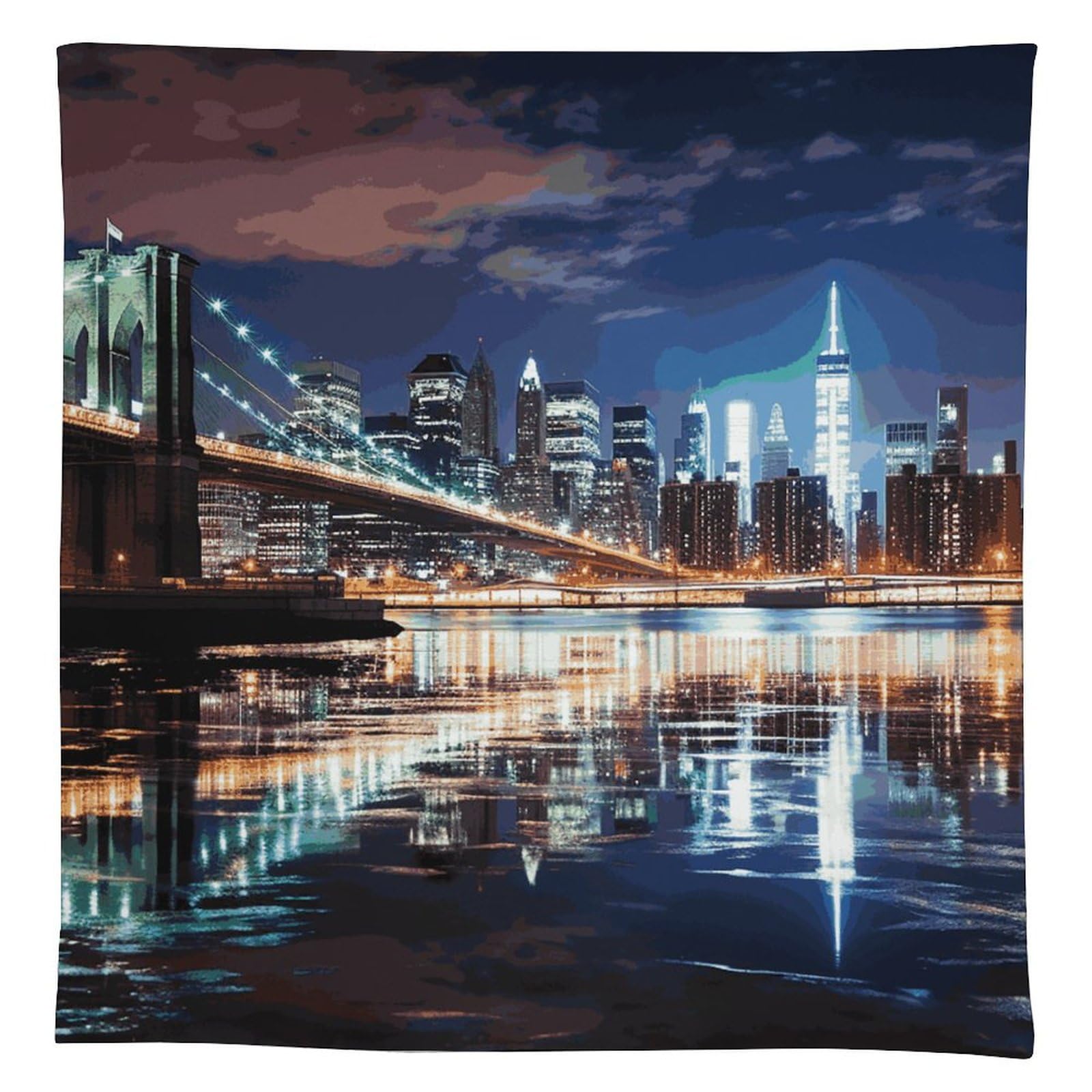 Nappe de nuit New York pour décoration de Noël et vacances