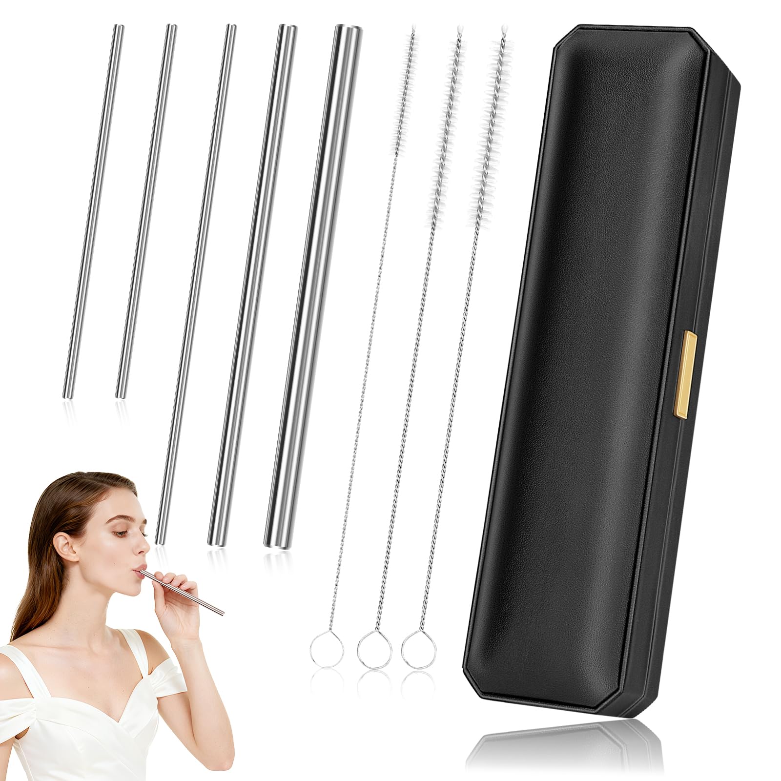 Cannuccia per canto per allenamento vocale, 3 misure di cannuccia, set di strumenti per allenamento vocale in acciaio inox e aiuto per la guarigione, per migliorare, allenare e guarire la tua voce