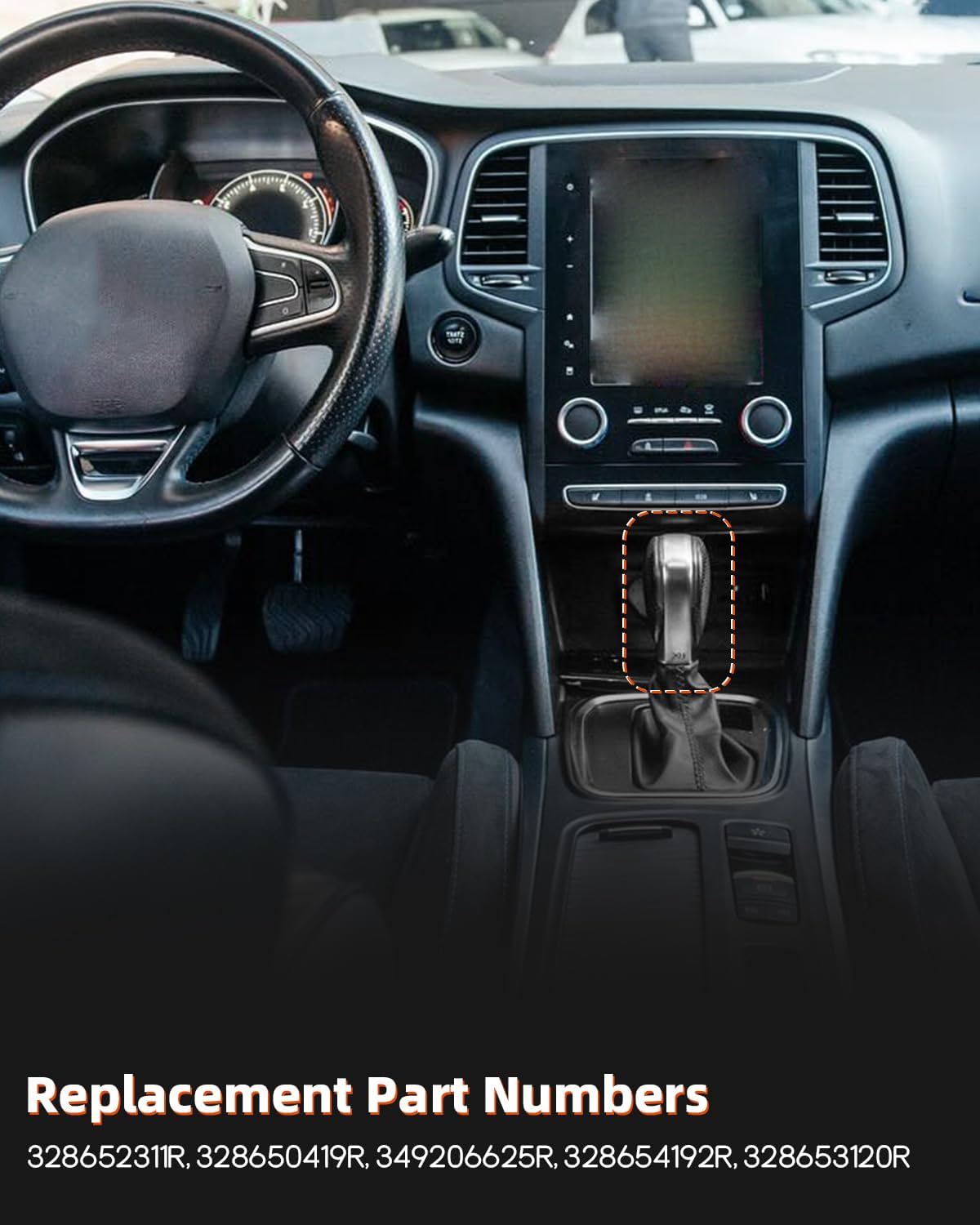 Auto Gear Shift Lever Knob Fit for Renault kadjar/Megane IV/Scenic IV/koleos I II, Replace 328652311R 349206625R