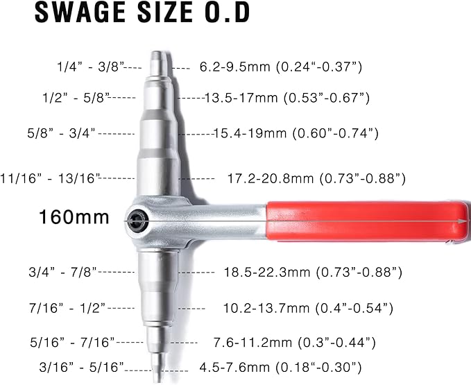 Herramienta para expandir tubos de cobre para HVAC o refrigeración miniatura 4