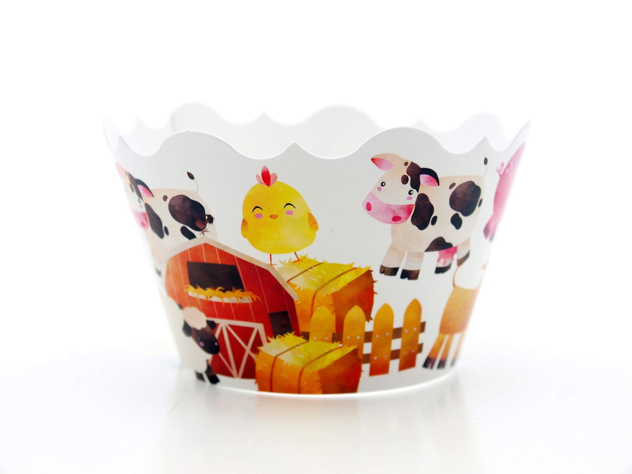 Buy Barnyard Farm Animal Party Supplies Cupcake Wrappers (12 Pack