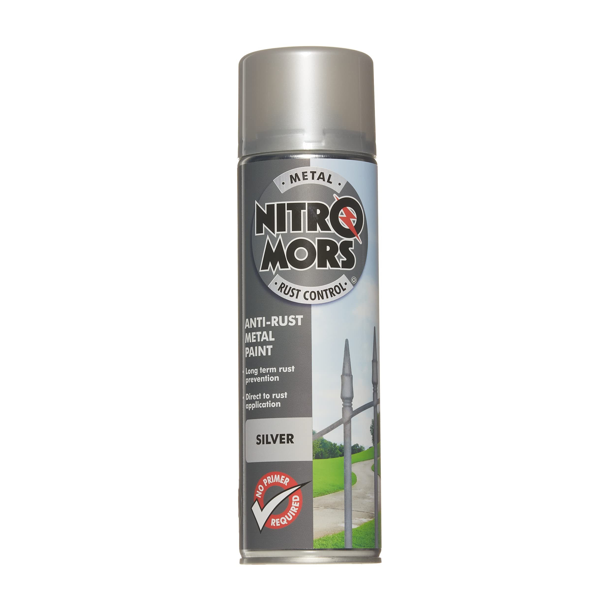 Nitromors Anti-Rust Smooth Finish Metal Spray Paint, No Primer Required, Silver, 500 ml : Amazon.co.uk: DIY & Tools
