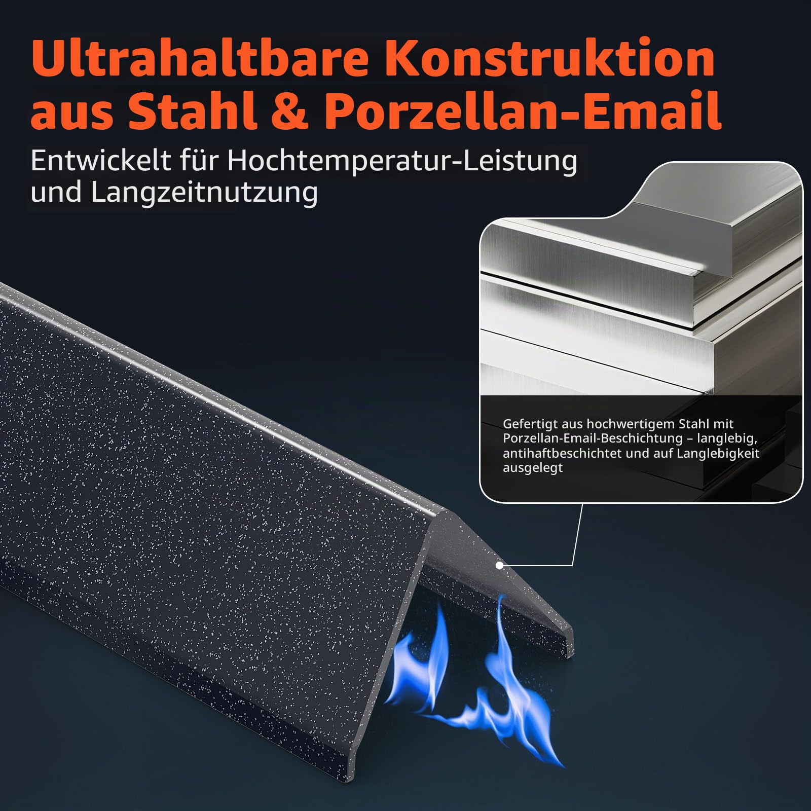 QuliMetal Aromaschienen für Weber Spirit 200 und Spirit II 200 Serie, 38,9 cm Flavorizer Bars passend für E210 E220 S210 S215 mit Frontbedienung, Ersatz für Weber 7635