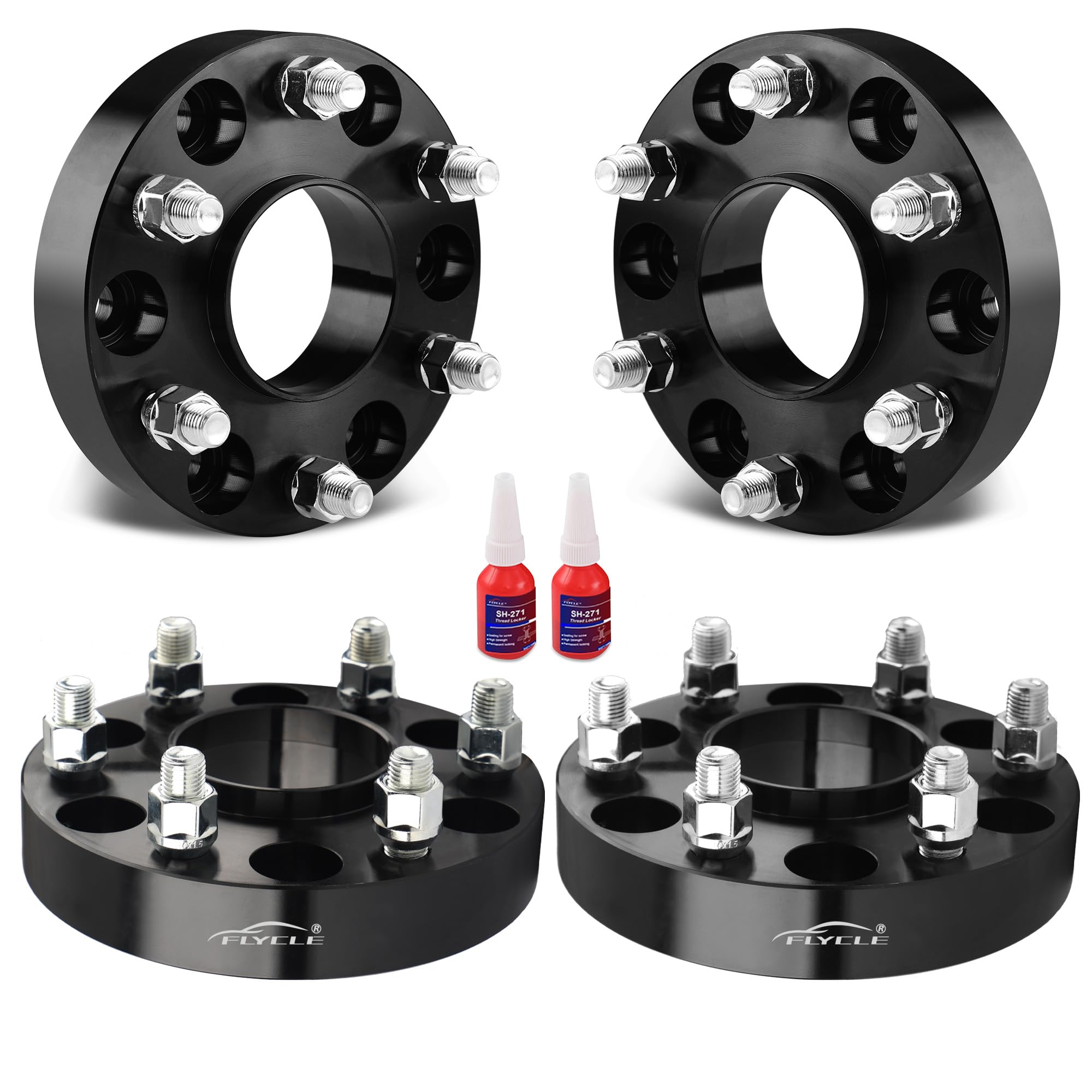 Photo 1 of FLYCLE 6 Lug 6x5.5 Hubcentric Wheel Spacers for 1999-2026 Chevy Silverado 1500, 1.25 inch 6x139.7mm Forged Wheel Spacers 14x1.5 Studs & 78.1mm Hub Bore for Sierra 1500 Tahoe Avalanche Suburban
