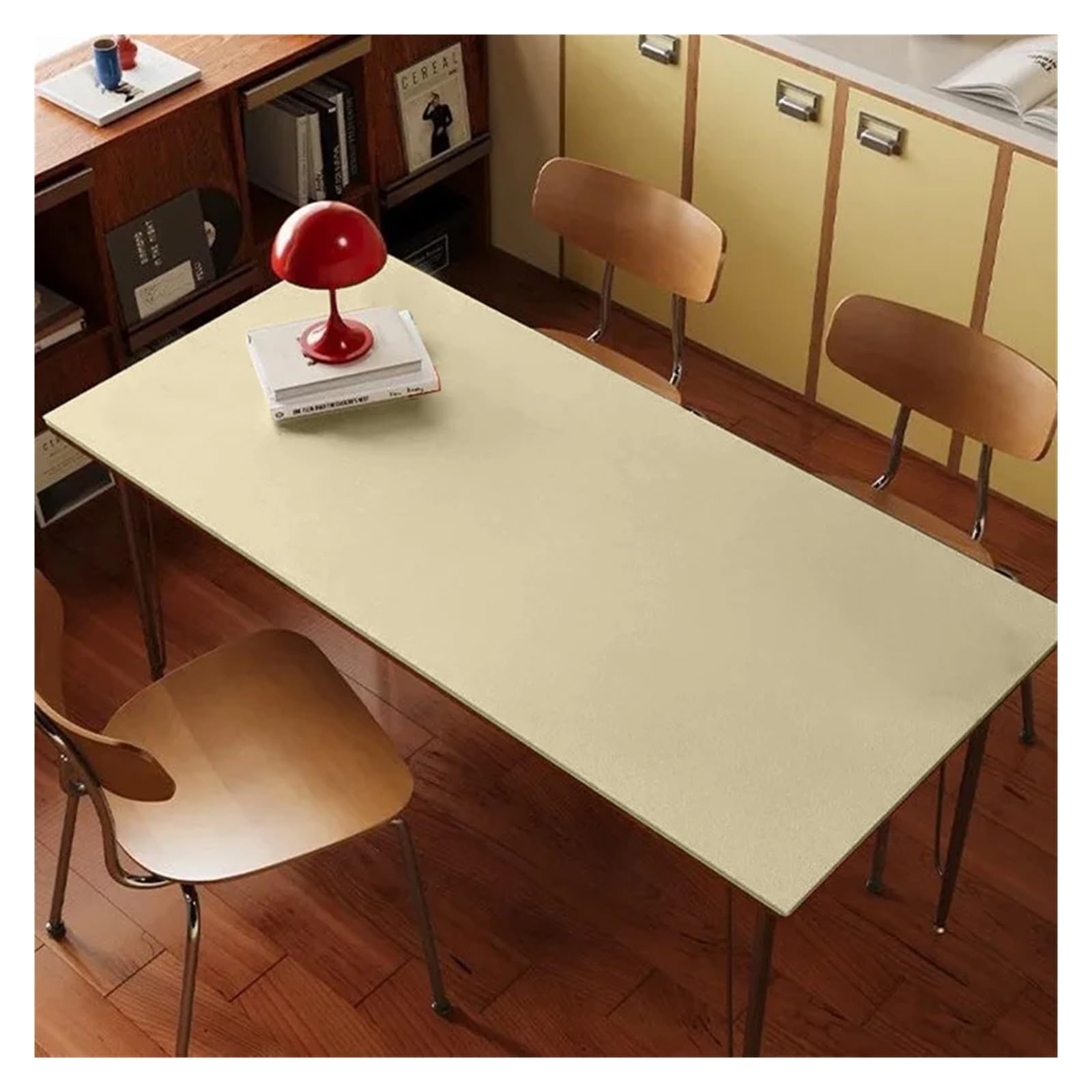 Tappetino Scrivania In Pelle Tovaglietta in pelle impermeabile, resistente all'olio, for cucina, sala da pranzo, scrivania for studenti, panno antipolvere(B2 Beige,S 40x120cm)