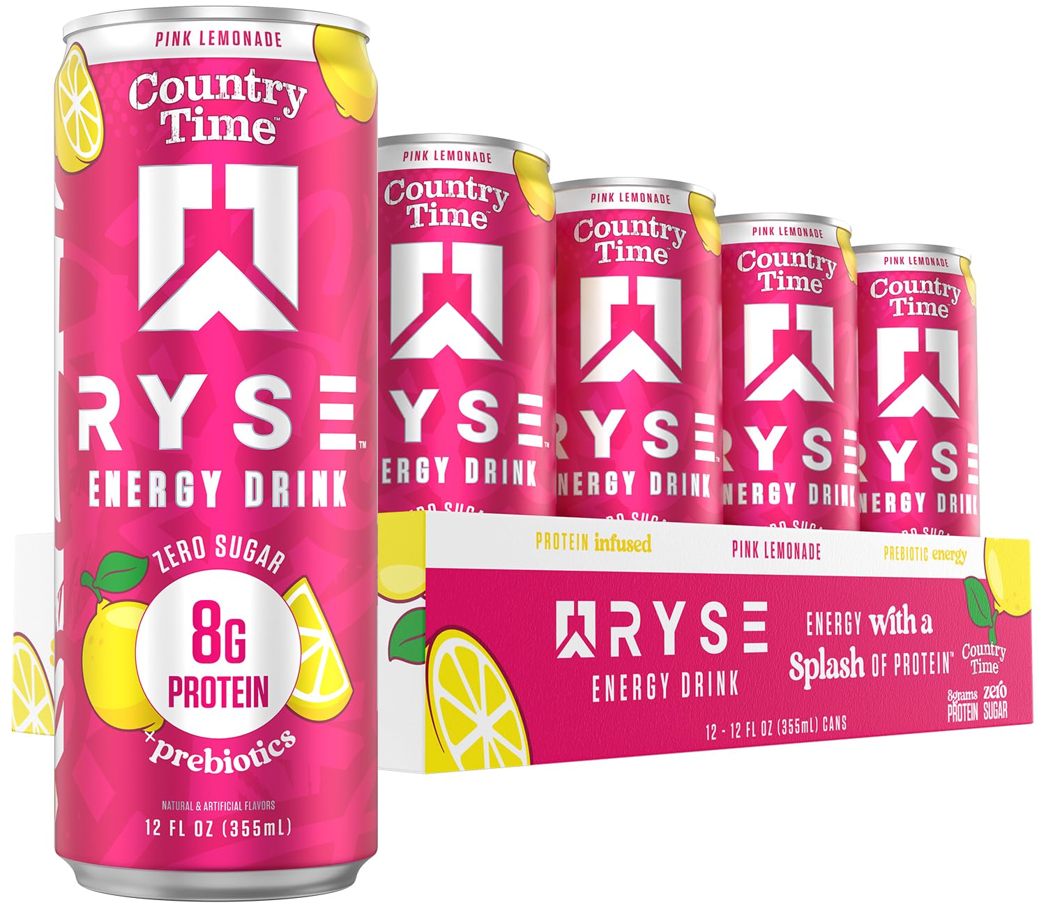 Amazon.com : RYSE Functional Energy Drink - Country Time Pink