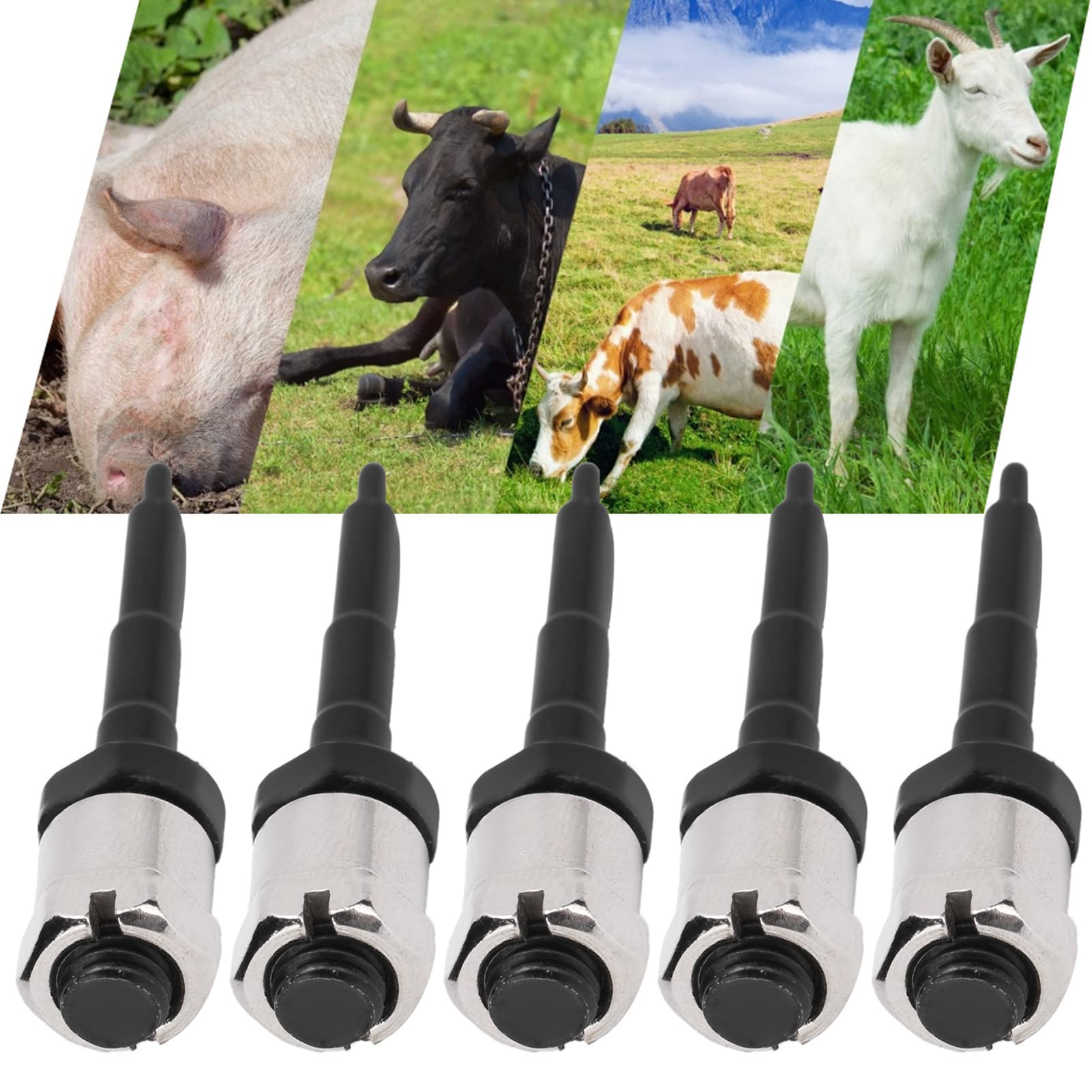 Spilli per orecchie in acciaio Accessori pinze applicatrici del bestiame Adatti bovini maiali capre pecore
