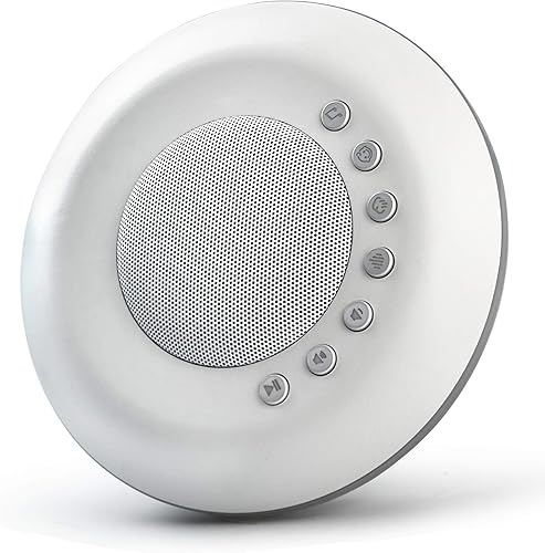 FamiSym Máquina de sonido de ruido blanco, 28 sonidos naturales relajantes, 32 niveles de volumen, 3 temporizadores, función de memoria, batería